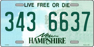 NH license plate 3436637