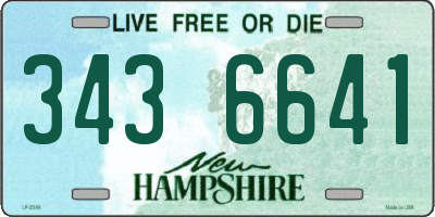 NH license plate 3436641