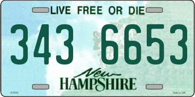 NH license plate 3436653