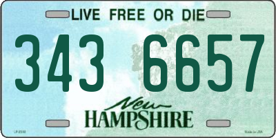 NH license plate 3436657