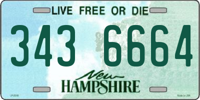 NH license plate 3436664