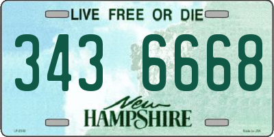 NH license plate 3436668