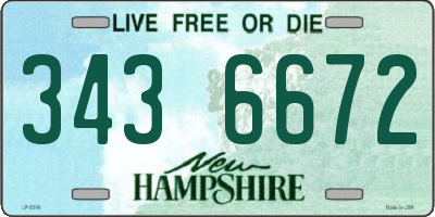 NH license plate 3436672