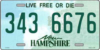 NH license plate 3436676