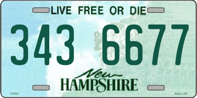 NH license plate 3436677
