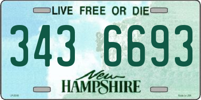 NH license plate 3436693
