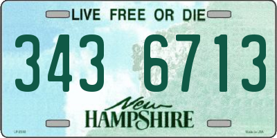 NH license plate 3436713