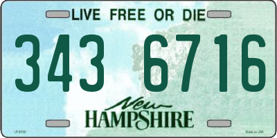 NH license plate 3436716