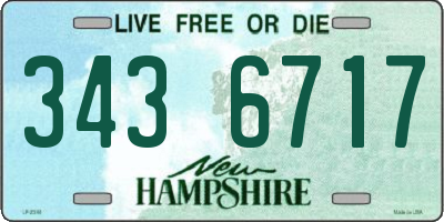 NH license plate 3436717