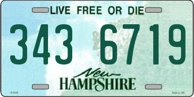 NH license plate 3436719