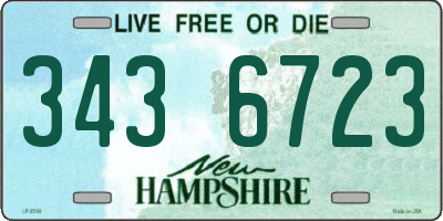 NH license plate 3436723