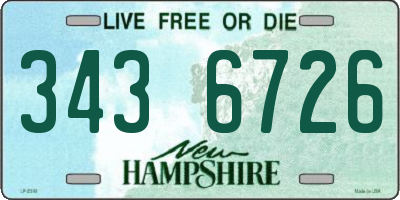 NH license plate 3436726