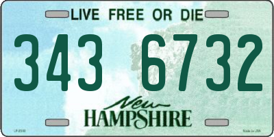 NH license plate 3436732
