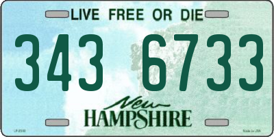 NH license plate 3436733