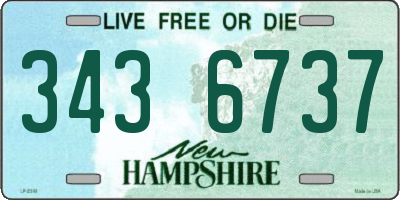 NH license plate 3436737