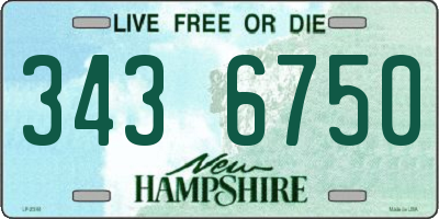 NH license plate 3436750