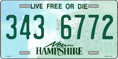NH license plate 3436772
