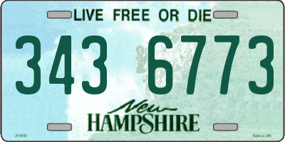 NH license plate 3436773