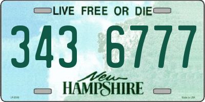 NH license plate 3436777
