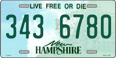 NH license plate 3436780