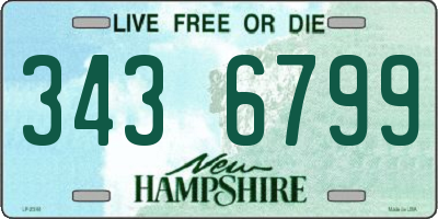 NH license plate 3436799