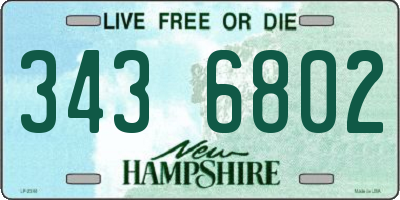NH license plate 3436802