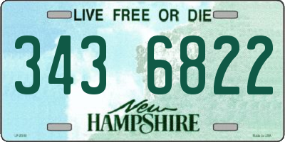 NH license plate 3436822