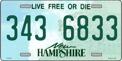 NH license plate 3436833