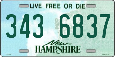 NH license plate 3436837