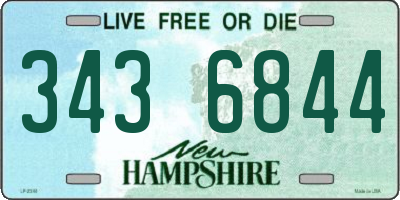 NH license plate 3436844