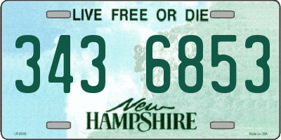 NH license plate 3436853