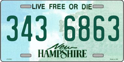 NH license plate 3436863