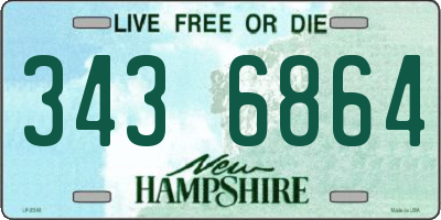 NH license plate 3436864