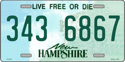 NH license plate 3436867