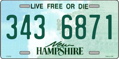 NH license plate 3436871