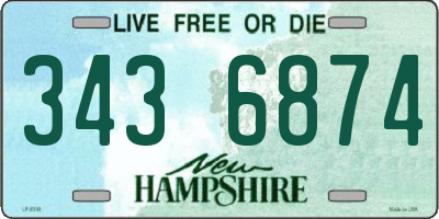 NH license plate 3436874
