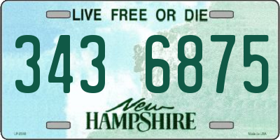 NH license plate 3436875