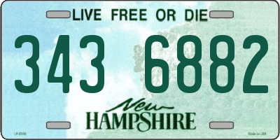 NH license plate 3436882