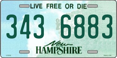NH license plate 3436883