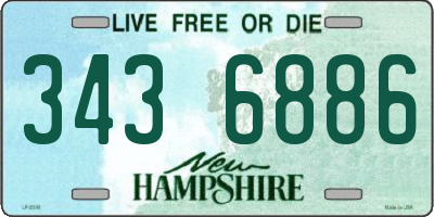 NH license plate 3436886