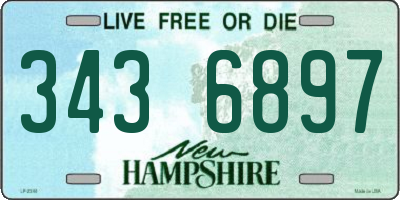 NH license plate 3436897