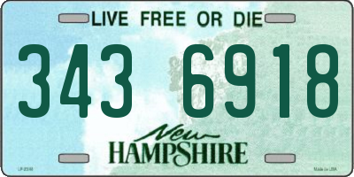 NH license plate 3436918