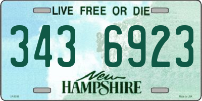 NH license plate 3436923