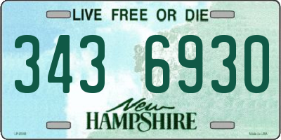 NH license plate 3436930