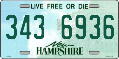 NH license plate 3436936