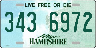NH license plate 3436972