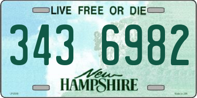 NH license plate 3436982