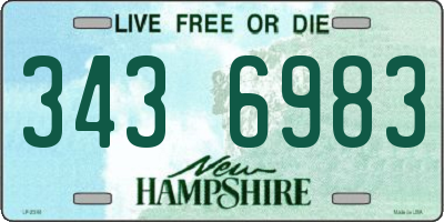 NH license plate 3436983