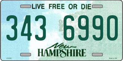 NH license plate 3436990