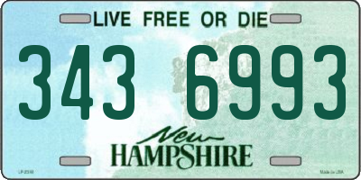 NH license plate 3436993